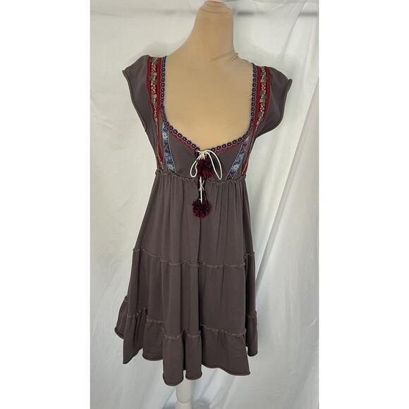 Free People Adella Corset Maxi Dress, milkmaid, embroidered, medium - Picture 1 of 8